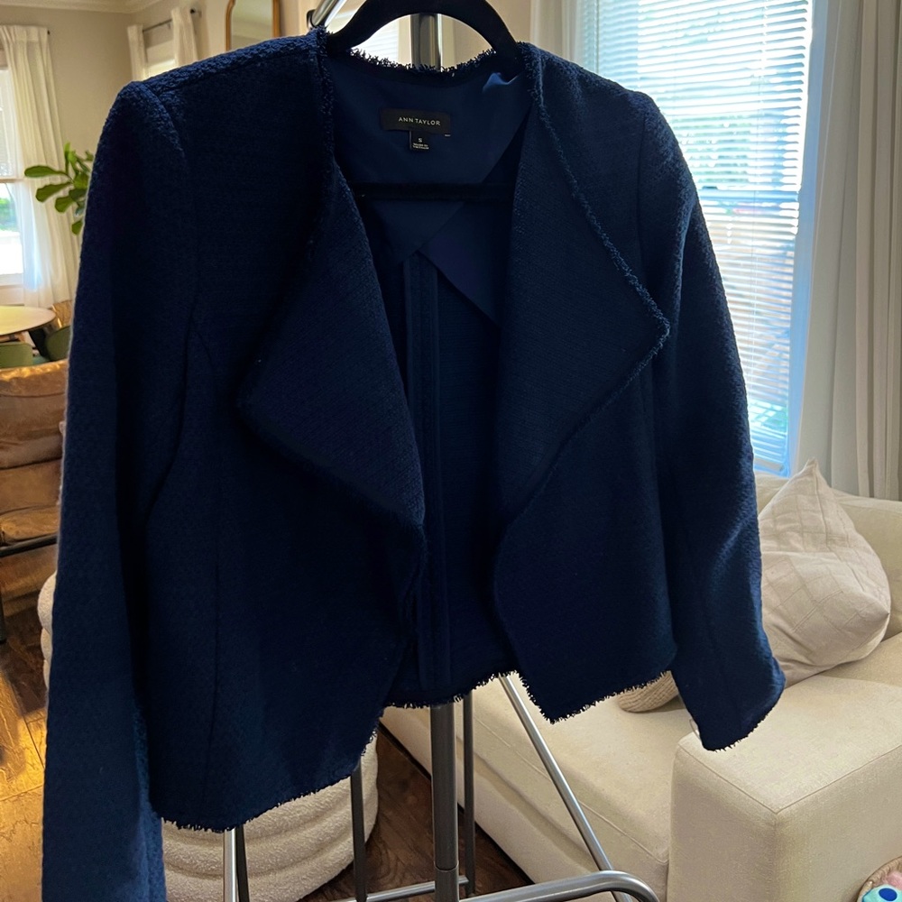 Royal Blue Ann Taylor tweed blazer